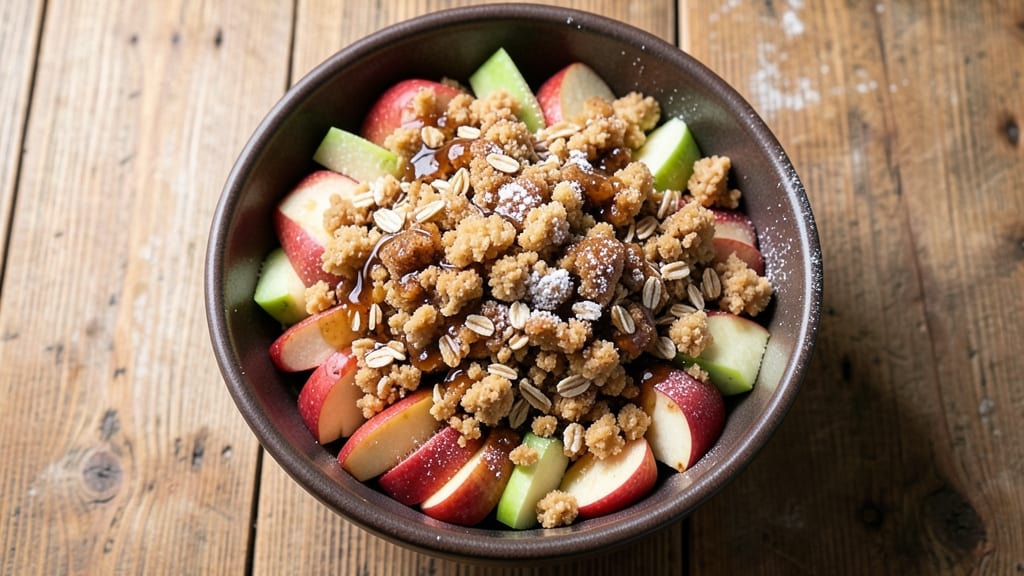 Apple Crumble Breakfast Recipe: Warm Spiced Topping Over Tart Apple Filling