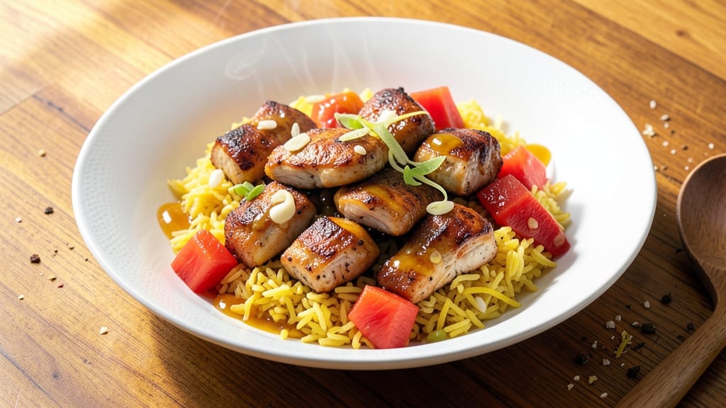 Air Fryer Pineapple Chicken and Rice Recipe: Tropical Crispy Bites and Fluffy Grains