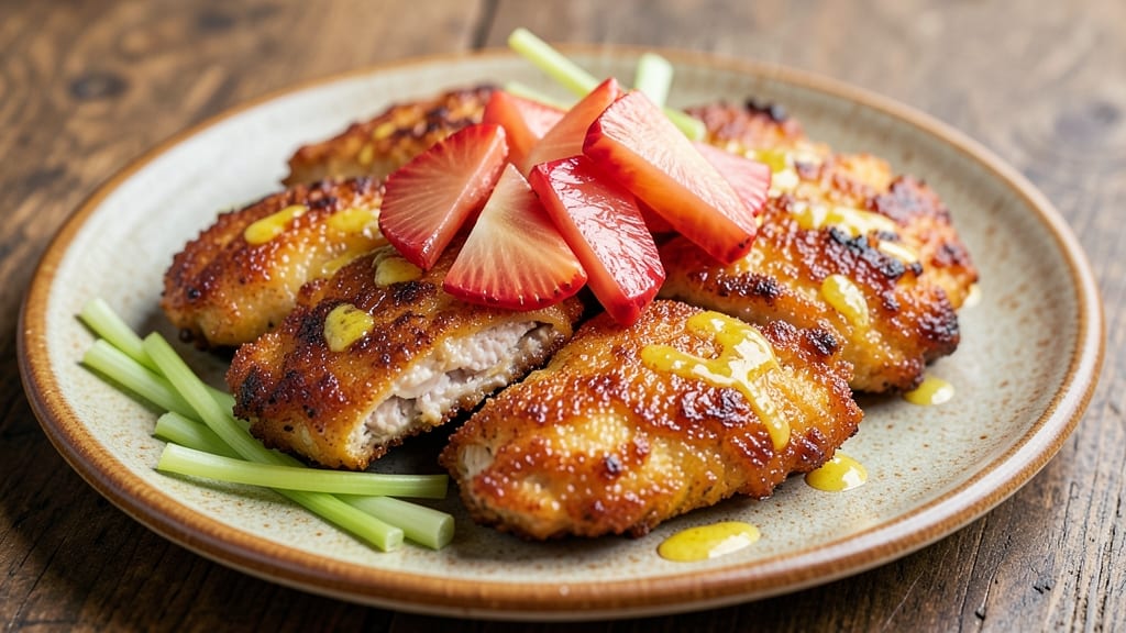Fried Pineapple Chicken Recipe: Caramelized Gloss Meets Crispy Celery Crunch Fusion