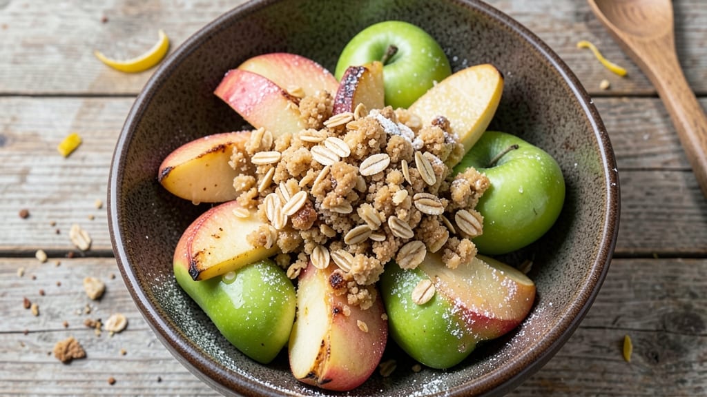 Baked Apple Breakfast Recipe: Warm Cinnamon Streusel Hugs Tart Filling