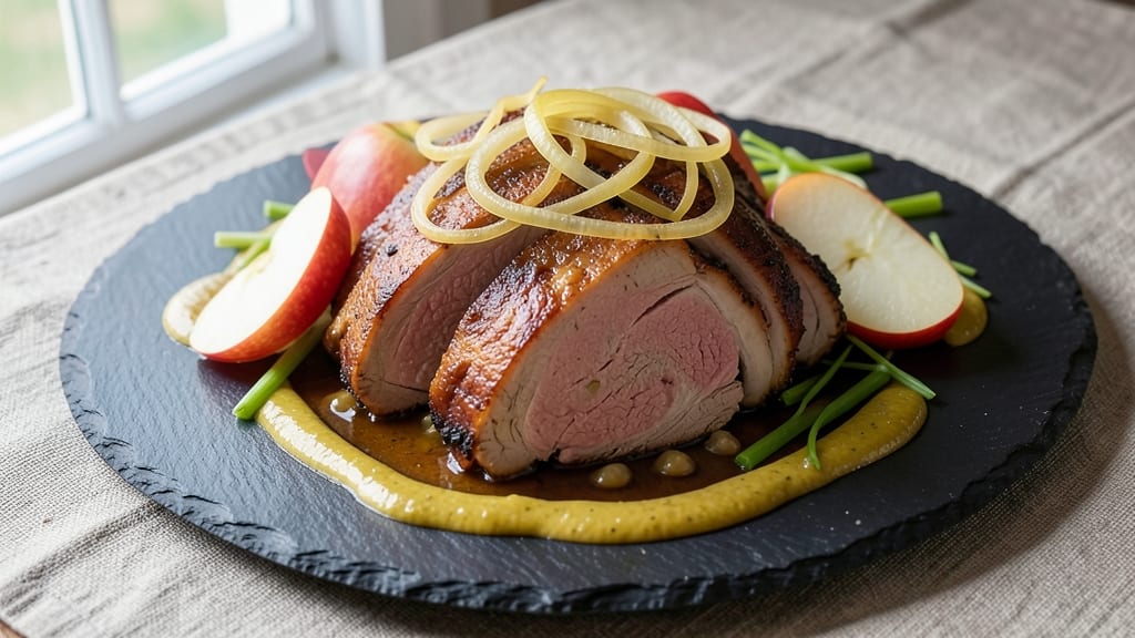 Pork Shoulder With Apples Recipe: Slow-Braised Spice and Celery Contrast