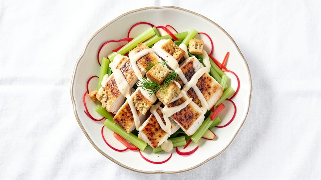 Apple Cake Tea Room Chicken Salad Recipe: Celery-Pepper Crunch Meets Sweet Apple Streusel