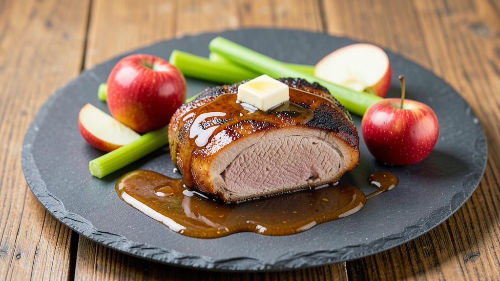Apple Pie Pork Chops Recipe: Braised in Apple Cider with Crisp Celery Crunch