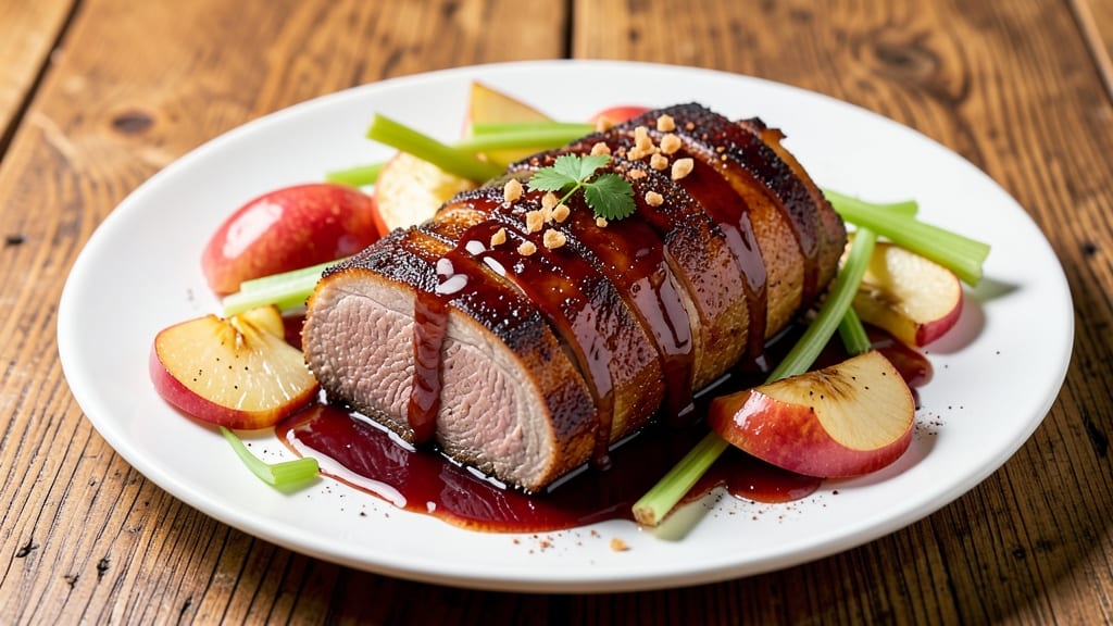 Apple Smoked Pork Loin Recipe: Celery-Apple Glaze That Caramelizes Meat