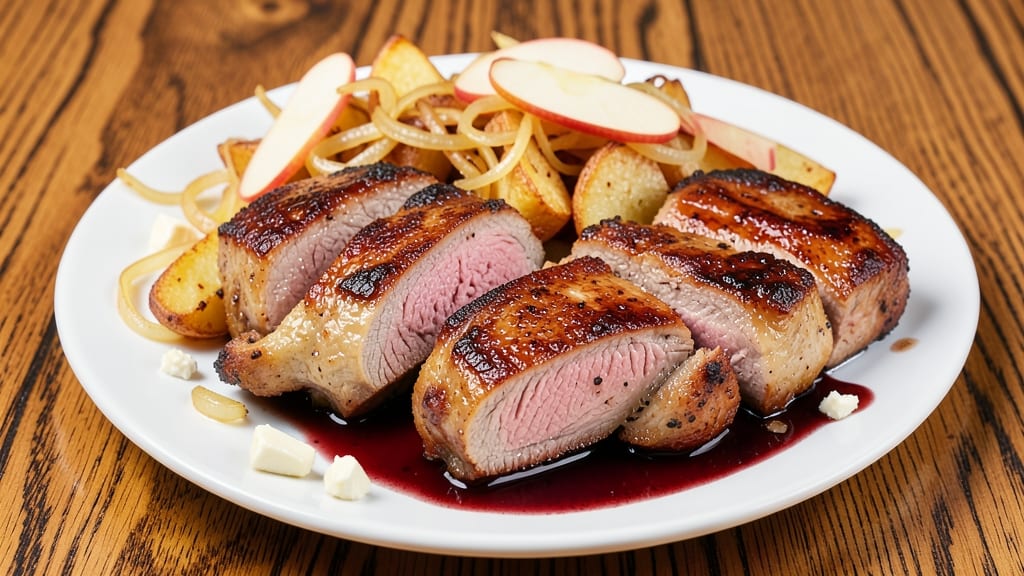 Pork Chop Apple Onion Potato Recipe: One-Pan Roast for Juicy Meat and Caramelized Veggies