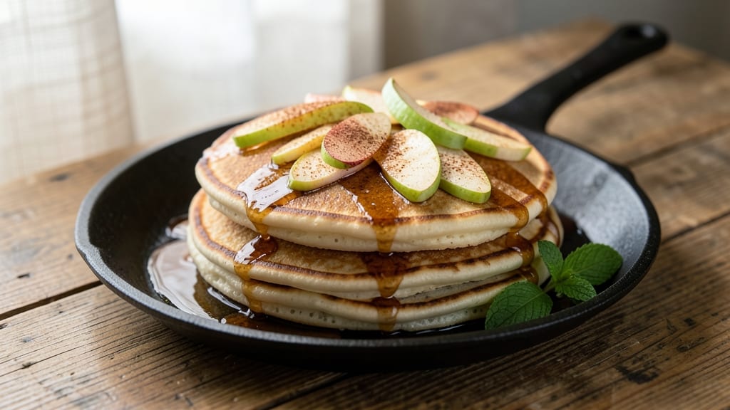 Old Fashioned Apple Pancakes Recipe: Spiced Streusel Swirls and Juicy Fruit Bites