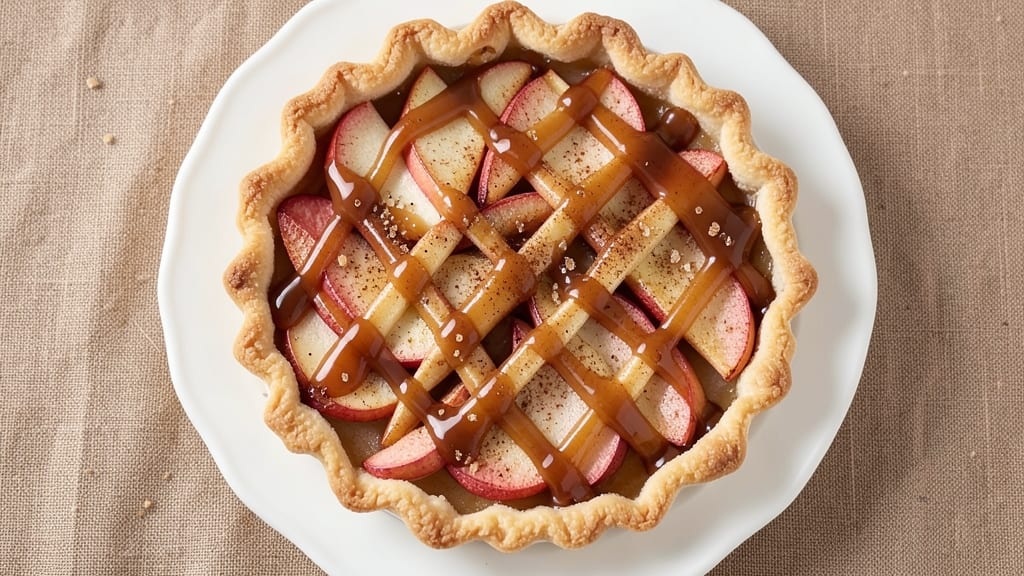 Apple Tart With Caramel Sauce Recipe: Buttery Streusel Crust and Molten Apple Filling