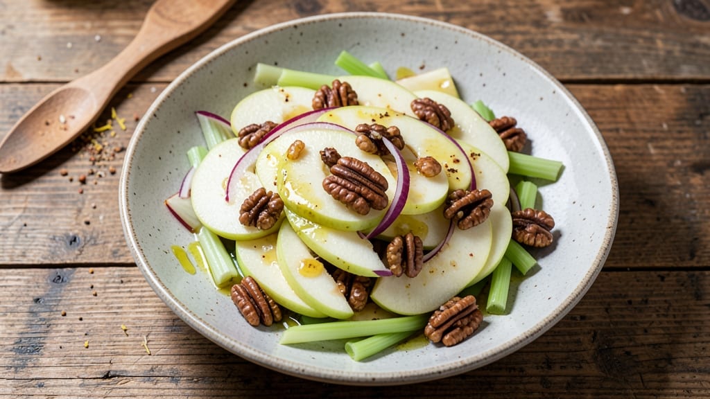 Old Fashioned Apple Walnut Salad Recipe: Crunchy Celery and Sweet Apple Harmony in 20 Minutes