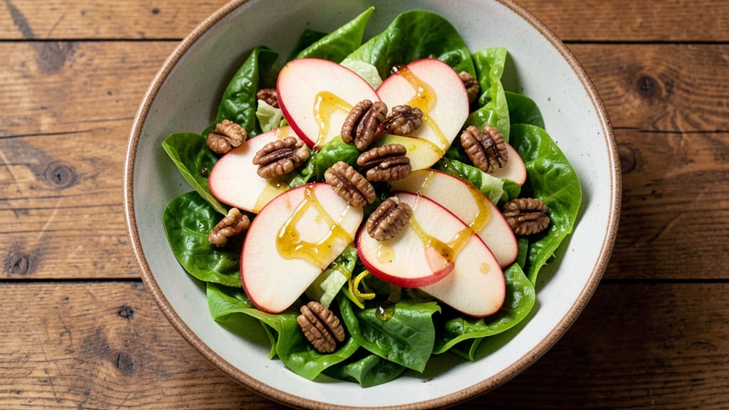 Apple Lettuce Walnut Salad Recipe: Crunchy Texture and Sweet-Savory Balance