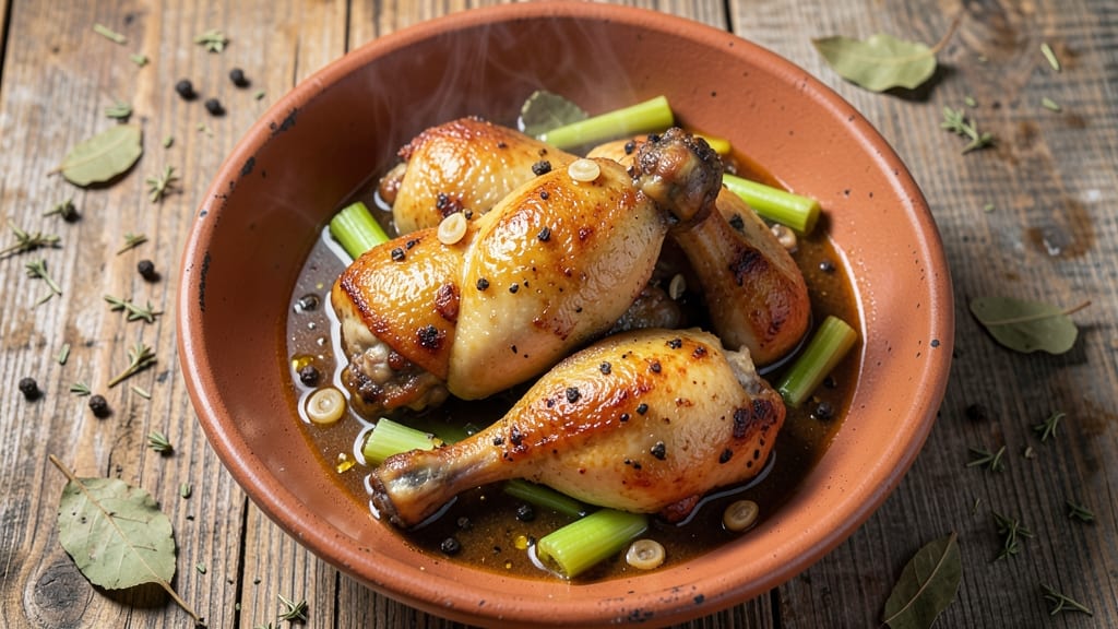 Chicken Adobo Recipe With Apple Cider Vinegar: Tangy-Spiced Simmer With Crisp Celery Bites