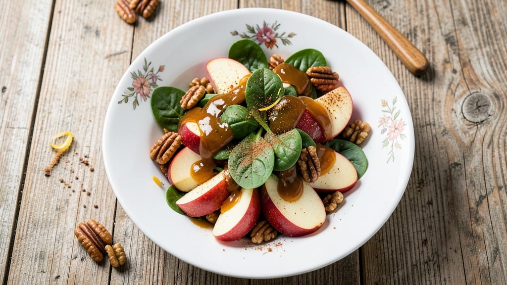 Caramel Apple Crunch Salad Recipe: Toasted Nut and Celery Crunch Contrast