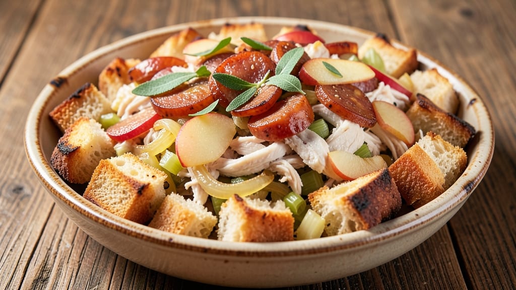 Chicken Apple Sausage Stuffing Recipe: Savory Crunch With Celery and Spiced Apples