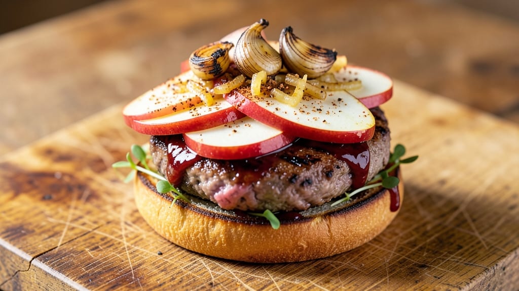 Pork and Apple Burgers Recipe: Crispy-Edged, Juicy With Sweet Celery Apple Slaw