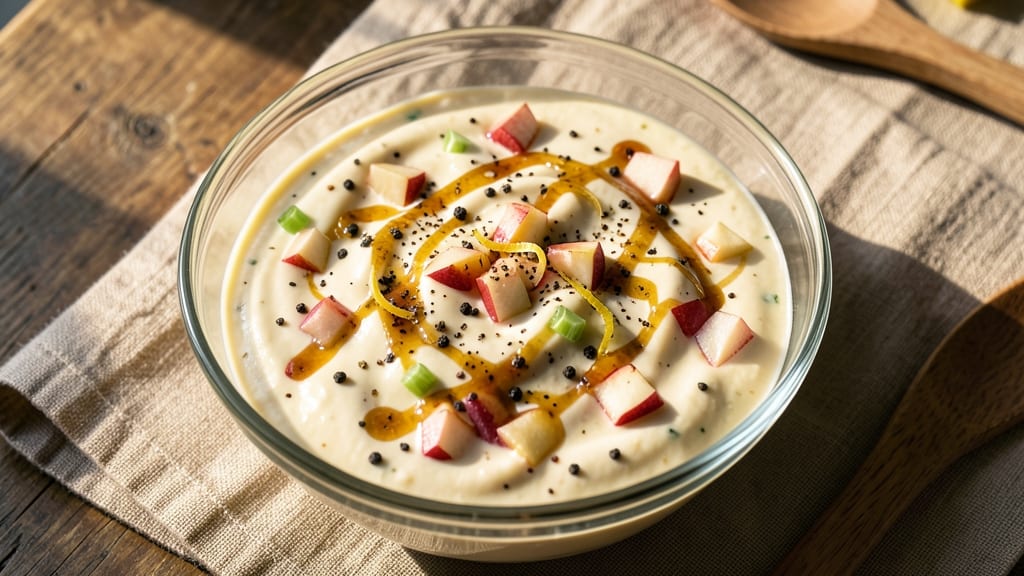 Panera Fuji Apple Chicken Salad Dressing Recipe: Velvety Creamy With Celery-Pepper Zing