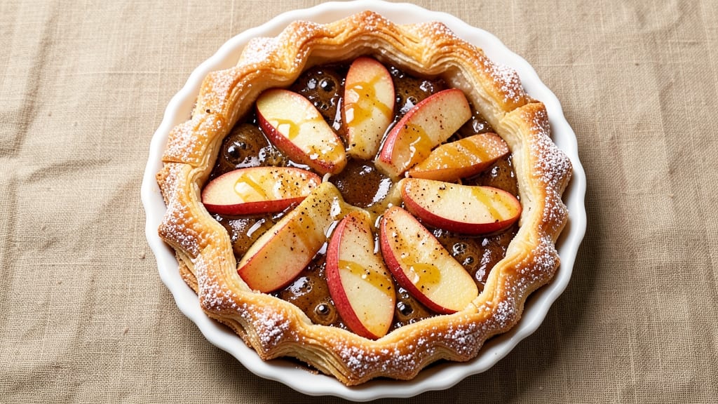 French Apple Tart Recipe With Puff Pastry: Crispy Lattice Top and Spiced Filling