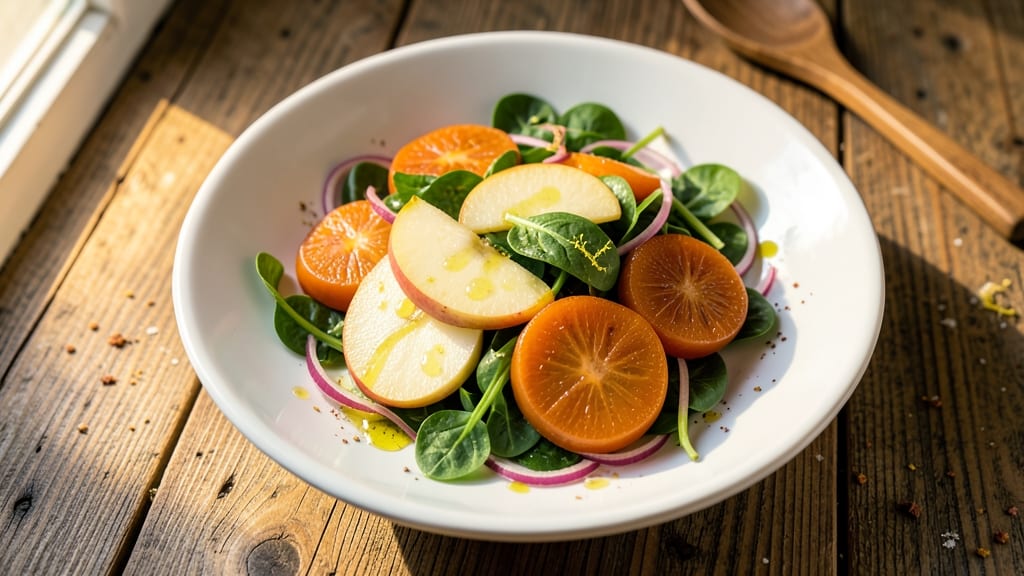 Persimmon Apple Salad Recipe: Autumn Spice Crunch in 15 Minutes