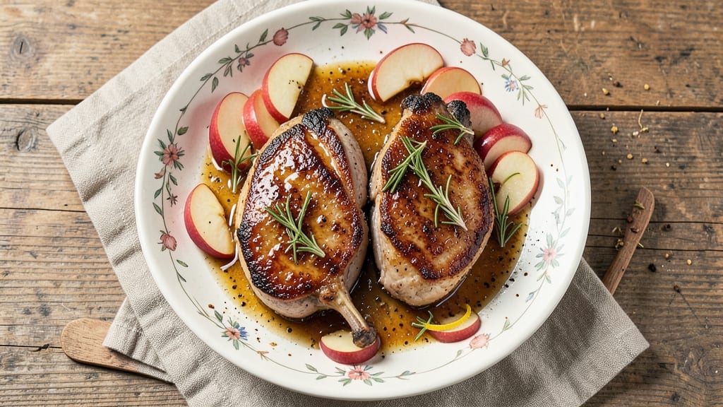 Apple Porkchops Recipe: Crispy-Crusted with Apple Celery Pan Sauce