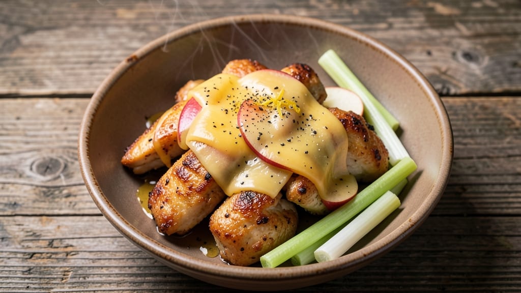 Cracker Barrel Apple Cheddar Chicken Recipe: Sweet-Spiced Pan Sauce with Celery Crunch
