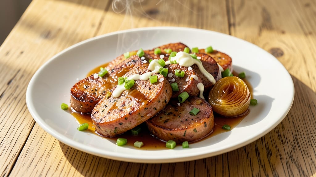 Trader Joe's Apple Sausage Recipe: Celery-Crusted Bites with Sweet Tart Pan Sauce