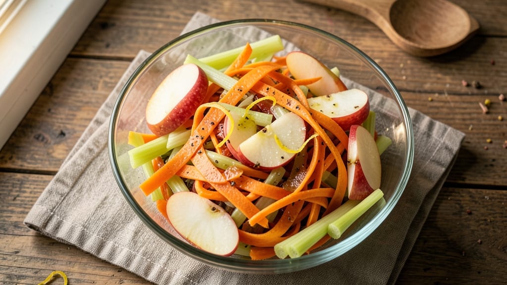 Carrot Celery Apple Salad Recipe: Crunchy Trio With Honey-Lime Zing