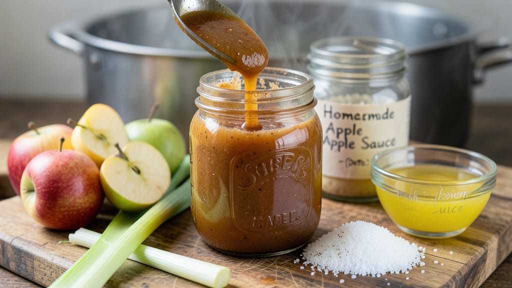 Homemade Apple Sauce Recipe for Canning: Smooth Spiced Spread With Celery Crunch