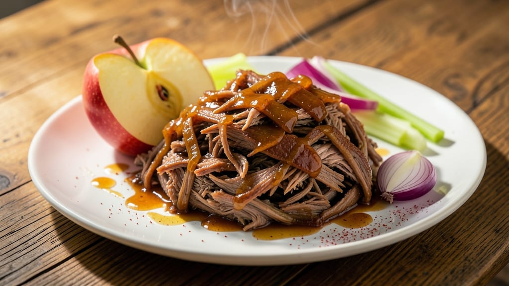Apple Pulled Pork Recipe: Smoky Apple-Cider Braise With Celery Crunch Contrast
