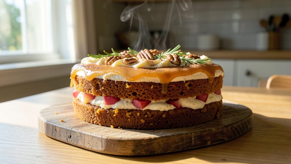 Carrot Cake Recipe With Apple Sauce: Moist Layers and Spiced Streusel Topping