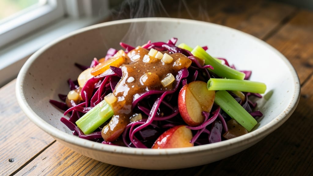 Red Cabbage and Apple Sauce Recipe: Sweet-Tart Simmer With Celery Crunch Twist