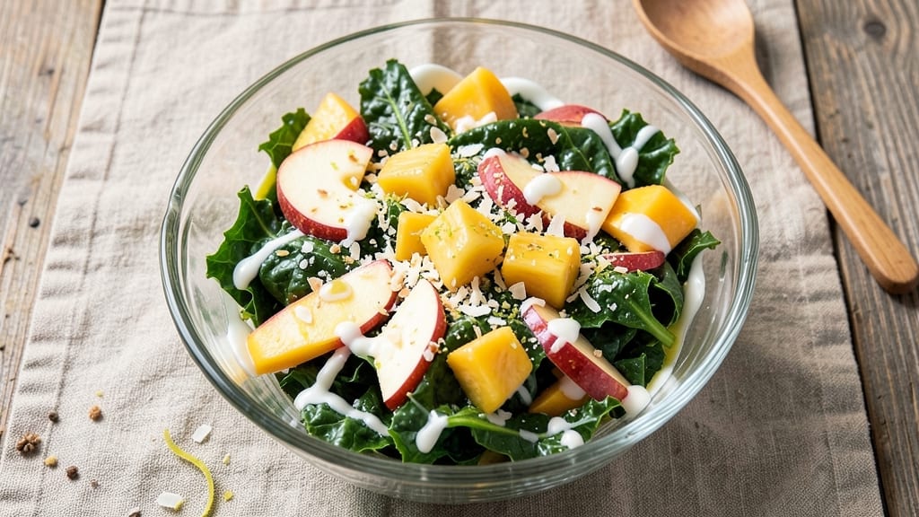Apple Kale Salad Tropical Smoothie Recipe: Vibrant Green and Citrus Brightness