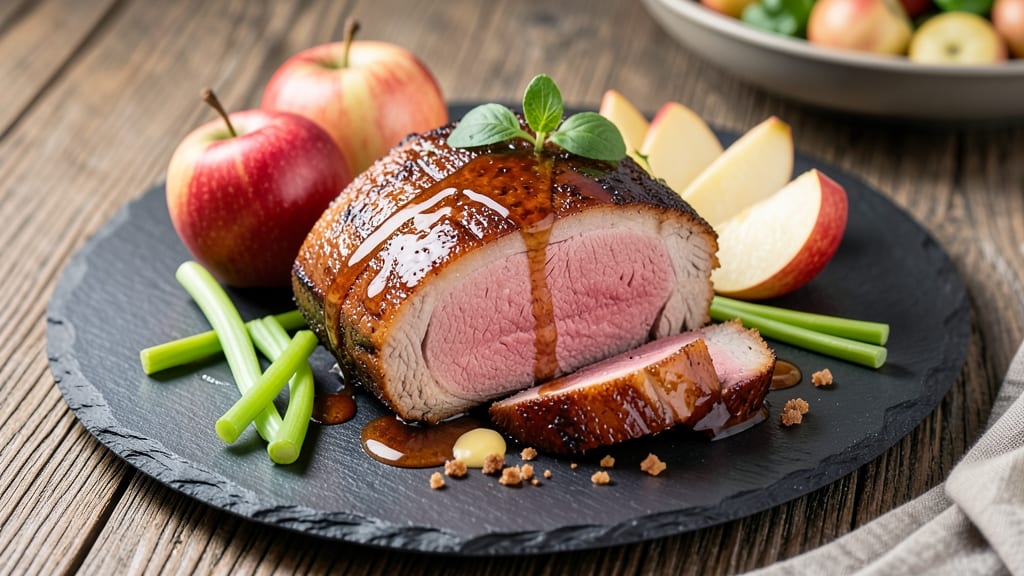 Apple Glazed Pork Tenderloin Recipe: Caramelized Apple-Celery Crunch Glaze