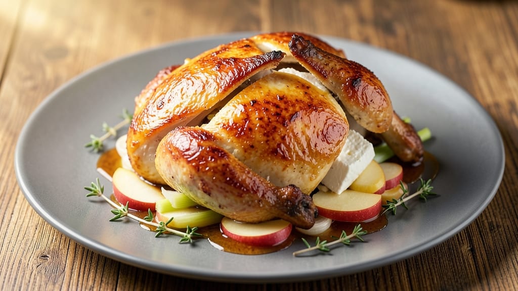 Creme Brie and Apple Stuffed Chicken Recipe: Buttery Cream and Crisp Celery Crunch Fusion