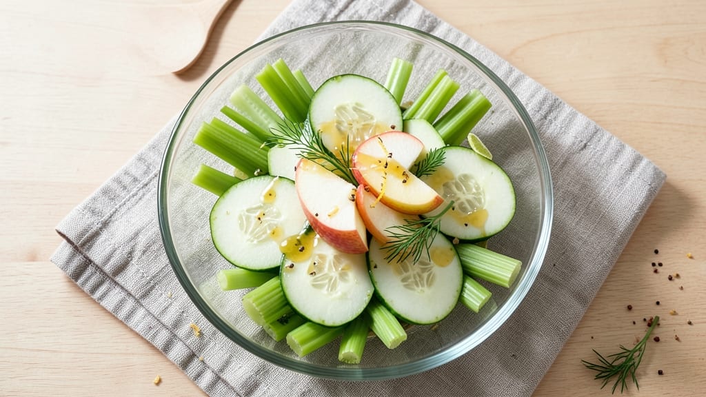 Cucumber Celery Apple Salad Recipe: Crunchy Triad With Zesty Lime Vinaigrette