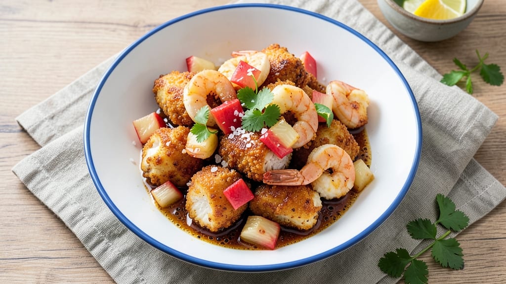 Crispy Pineapple Chicken and Shrimp Recipe: Caramelized Glaze Meets Protein Crunch