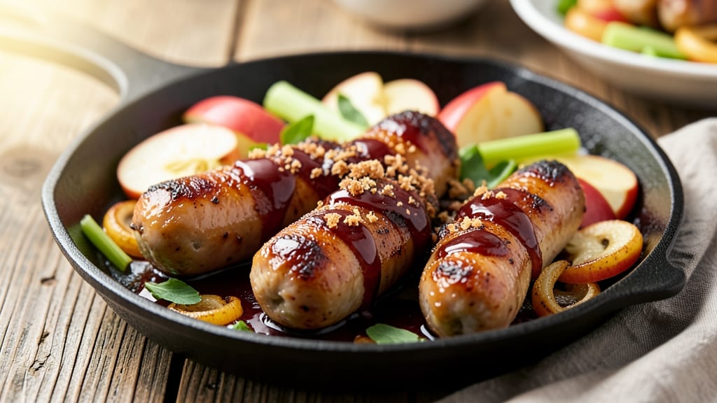 Butcherbox Apple Gouda Sausage Recipe: One-Pan Skillet with Caramelized Celery Crunch