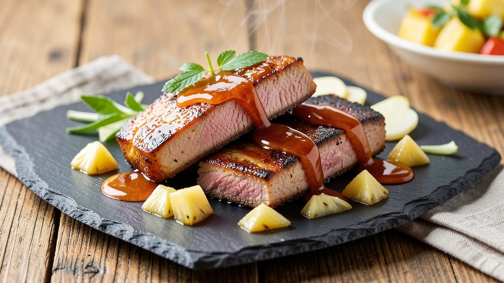Pineapple Glazed Pork Chops Recipe: Caramelized Pineapple Crunch on Juicy Meat