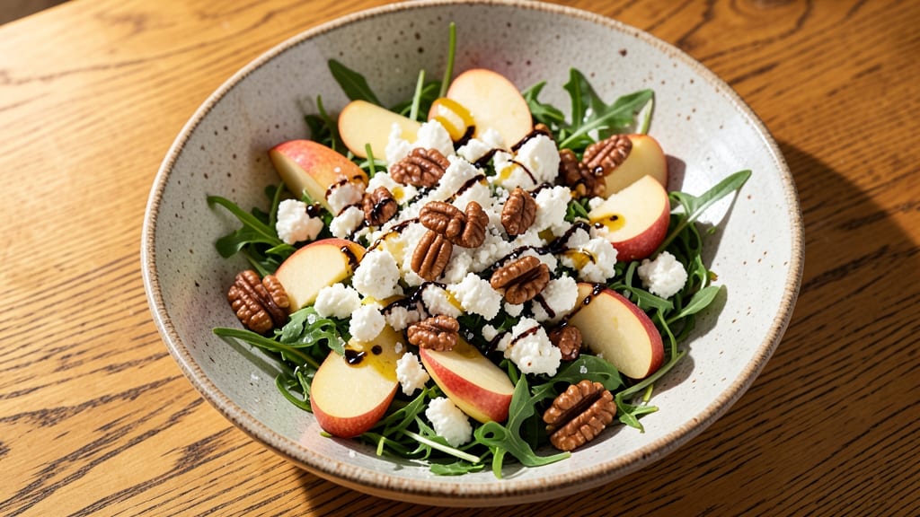 Apple Walnut Goat Cheese Salad Recipe: Crunchy Nut and Creamy Cheese Harmony