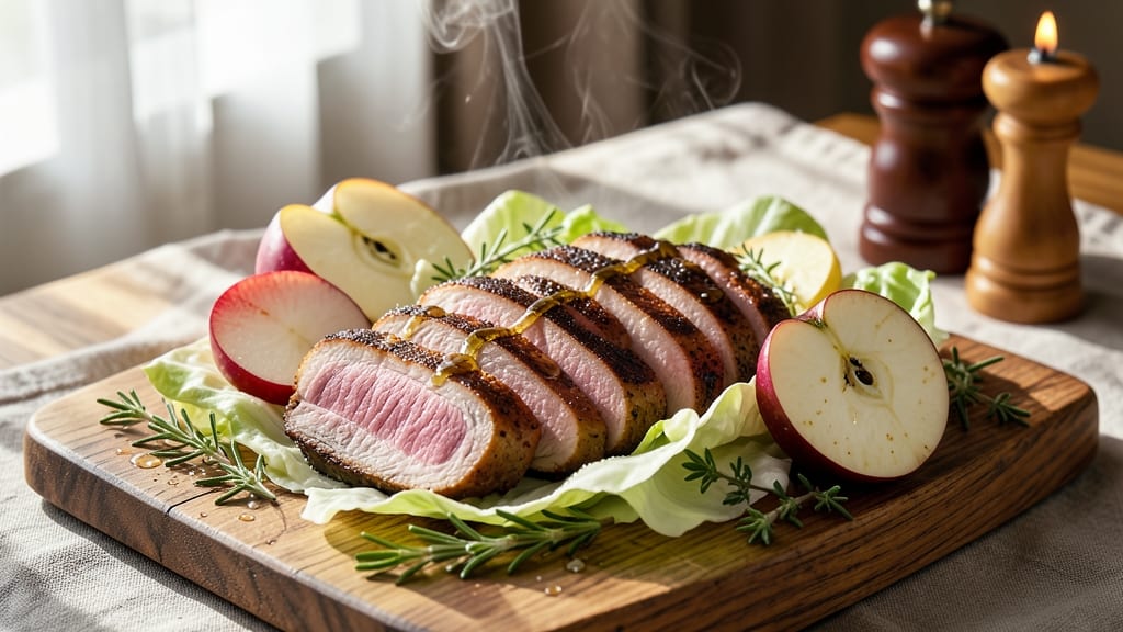Pork Tenderloin, Apples, and Cabbage Recipe: One-Pan Herb-Roasted Harmony