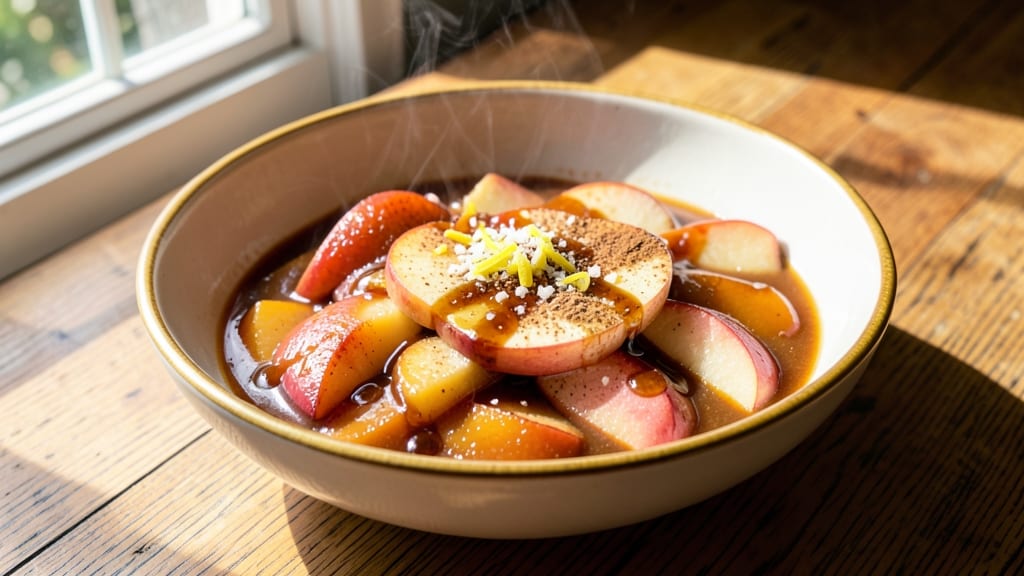 Peach Apple Sauce Recipe: Sweet-Tart Balance With Celery Pepper Crunch