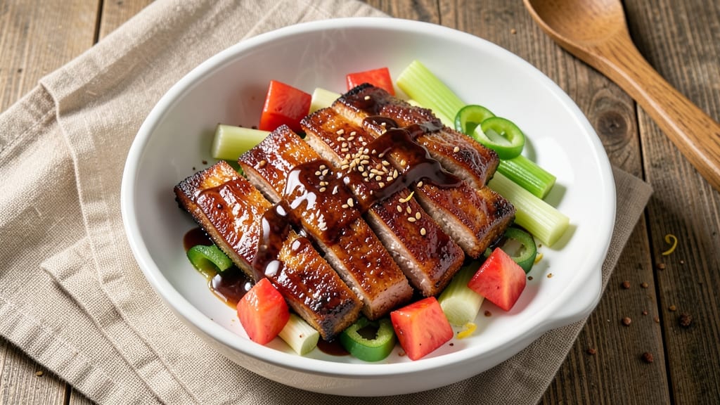 Pineapple Teriyaki Slow Cooker Ribs Recipe: Sweet-Tart Glaze with Celery-Pepper Crunch