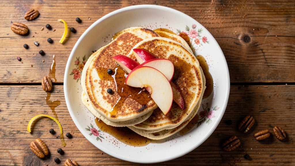 Apple Slice Pancakes Recipe: Fluffy Stacks With Caramelized Fruit Streusel