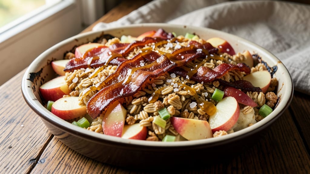 Bacon Apple Crisp Recipe: Smoky-Sweet Streusel Topping With Celery Crunch