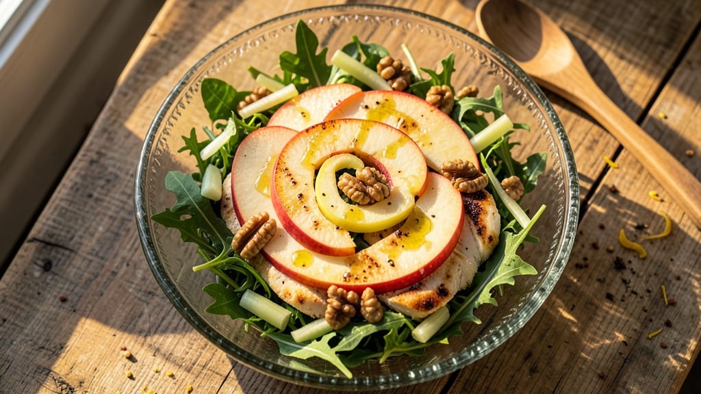 Low Fat Apple Salad Recipe: Lightened-Up Crunch With Celery Zing