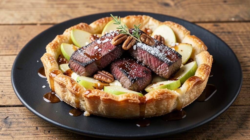 Omaha Steak Apple Tart Recipe: Crisp Streusel Hugs Juicy Meat and Sweet Filling