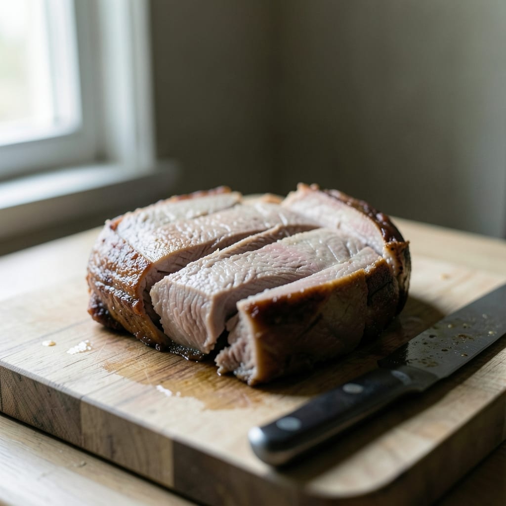 A roast that went wrong, dry and split