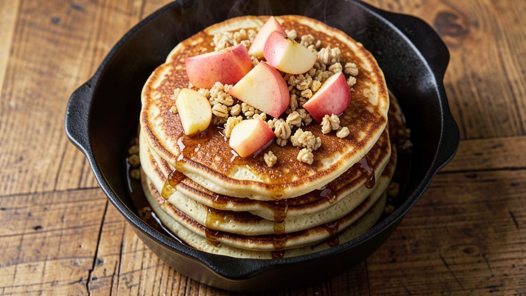 Dutch Oven Apple Pancakes Recipe: Fluffy Stacks With Warm Cinnamon Streusel