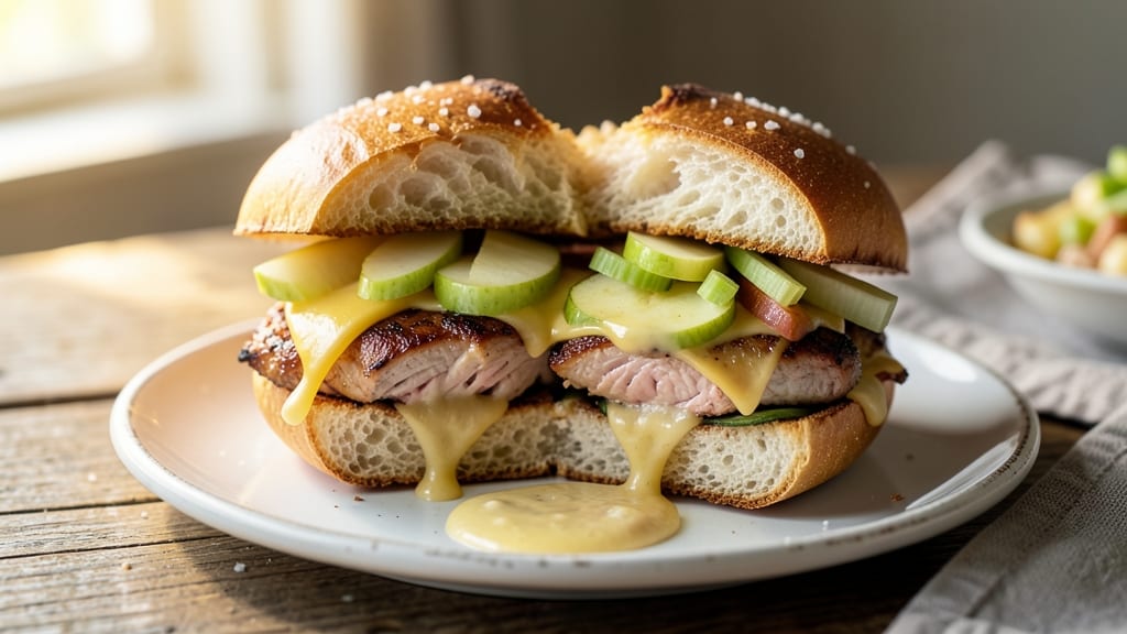 Apple Chicken Sandwich Recipe: Celery-Apple Slaw Crunch Between Juicy Bites
