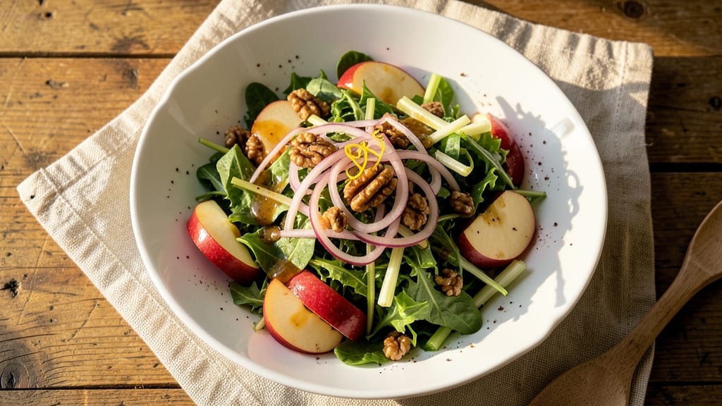 Apple Vinaigrette Salad Recipe: Bright Tangy Dressing With Crisp Celery Bite