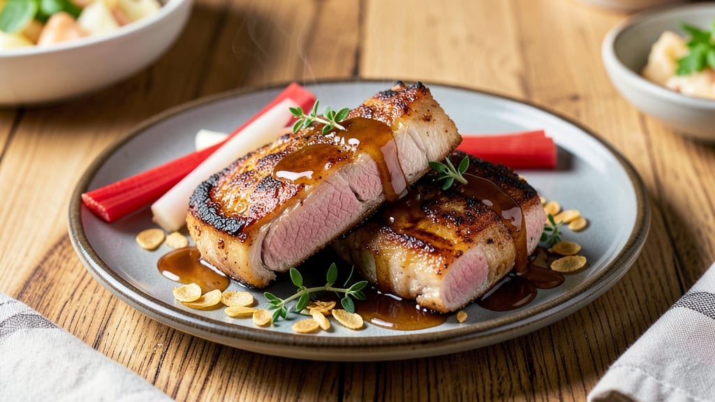 Apple Cider Brined Pork Chops Recipe: Celery-Infused Crisp Skin and Sweet-Tart Glaze