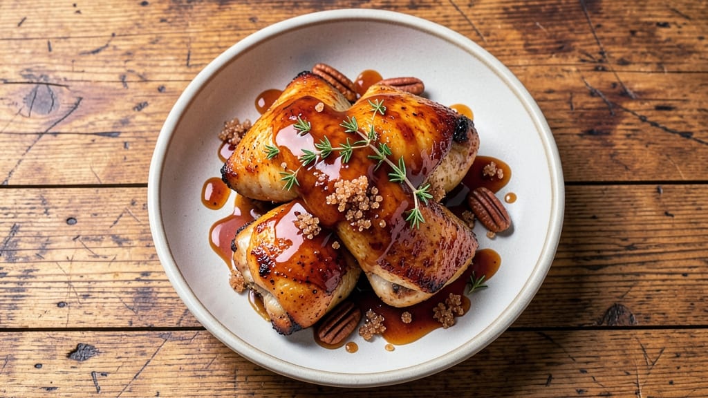 Apple Cider Glazed Chicken Thighs Recipe: Crispy Skin and Sticky Spiced Glaze