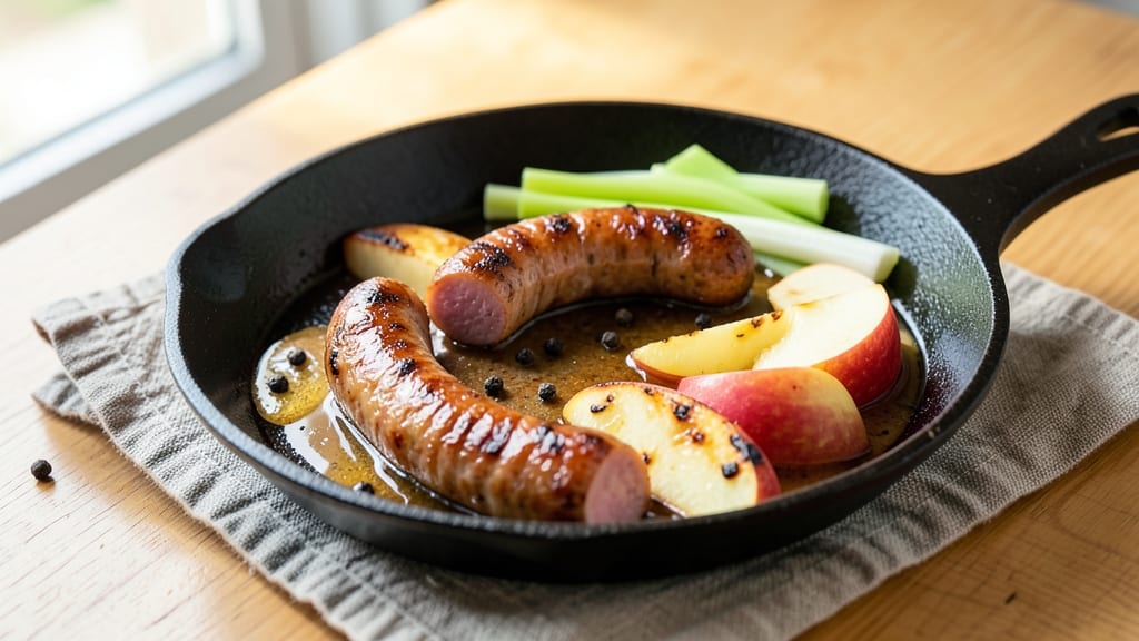 Apple Cinnamon Sausage Recipe: Breakfast Hash With Crispy Celery Bites